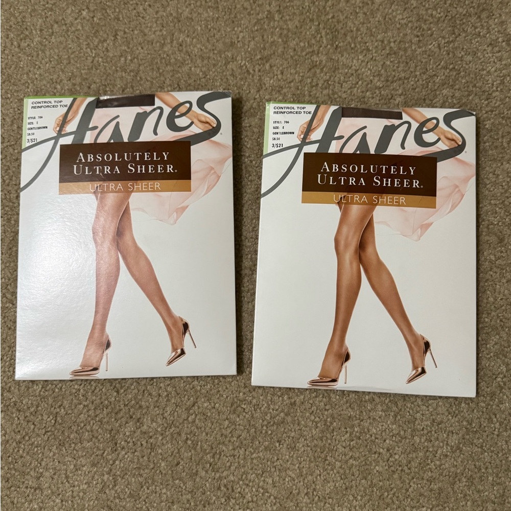 Hanes Ultra Sheer Pantyhose in Gentle Brown - 2 pairs